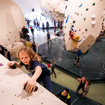 Boulderen en pizza eten